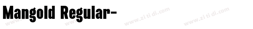 Mangold Regular字体转换